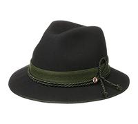 Lodenhut Manufaktur Steiermark Premium Wollhut Trachtenhut Outdoorhut Uni Made in EU Damen Herren Sommer Winter schwarz 59 cm