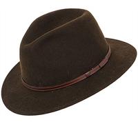 Lodenhut Roll-Jagdhut aus 100% Wolle Wollhut Faustmann Outdoorhut Oliv/grün super komfortabel & langlebig Herren Faustmann atmungsaktiver Angelhut Jagdhut (Braun, 58)