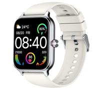 LODIMEKE Smartwatch Herren Damen Telefonfunktion Blutdruck Herzfrequenz Schlaf, 1.96’’ AI Fitnessuhr 100+ Sportmodi, IP67 wasserdichte Schrittzähler Wecker Taschenrechner Visitenkarte iOS Android