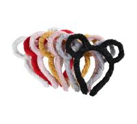 Lodoot Dickes Plüsch-Stirnband für Damen im koreanischen Winter, rund, Maus-Bär-Ohren, Haarreif, Bonbonfarben, Make-up, Metall, Bandana, Geschenke, Herbst und Winter, Plüsch-Katzenohren