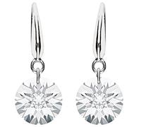 LÖB 925 Silber Ohrringe Hängend Zirkonia Solitär Stein Anhänger Weiß, Damen Ohrhänger Strass Glitzer Diamant Klein Klassisch Braut Brautschmuck