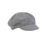 LOEVENICH Baker Boy Kappe | Einfarbig | 100% Wolle | OneSize | Damen | Warmer Style für den Alltag Charcoal