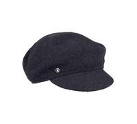 LOEVENICH Baker Boy Kappe | Einfarbig | 100% Wolle | OneSize | Damen | Warmer Style für den Alltag Dark Navy