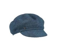 LOEVENICH Baker Boy Kappe | Einfarbig | 100% Wolle | OneSize | Damen | Warmer Style für den Alltag Dark Petrol