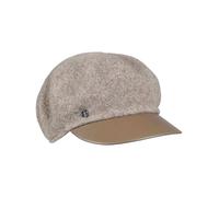 LOEVENICH Ballonmütze | aus Wolle | mit Lederimitat-Schirm | OneSize | Damen | Warme, stilvolle Kopfbedeckung Sand