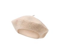 Loevenich Baskenmütze aus Wolle Damen sand, ONE SIZE