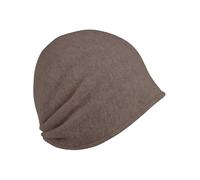 Loevenich Mütze aus reiner Wolle in Strick-Optik Modell 'NOS' in Taupe, Größe 1