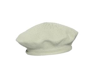 LOEVENICH Damen Baskenmütze aus Baumwolle in Bester Strick-Qualität mit modischem Rollrand Sage Green