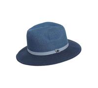 LOEVENICH Damen Fedora aus Papier mit andersfarbiger Krempe in One Size - Sommerlich erfrischend