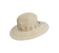 LOEVENICH Damen Fedora mit Hutband aus Stroh in One Size - idealer Strandbegleiter