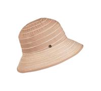 LOEVENICH Damen Glockenhut mit Highlight-Streifen aus Polyester - knautschbar und mit elastischem Innenband in One Size Antique White