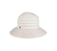 LOEVENICH Damen Glockenhut mit Highlight-Streifen aus Polyester - knautschbar und mit elastischem Innenband in One Size White Topaz