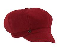 LOEVENICH Damen Winter-Ballonmütze |Schirmmütze | Winter-Mütze aus warmen Polar Soft Fleece - Knautschbar mit Gummizug (One Size, Dark Red)