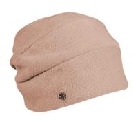 LOEVENICH Damen Winter-Mütze | Fleece-Mütze | Beanie aus weichem Polar Soft Fleece (One Size, Dunkles Beige)