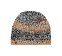 LOEVENICH Elastische Beanie | Buntes Strickmuster | OneSize | Damen Wintermütze Caramel