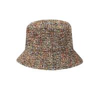 LOEVENICH Gefütterter Bucket Hat | Buntes Karomuster | OneSize | Damen | Winter Mode Camel