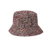 LOEVENICH Gefütterter Bucket Hat | Buntes Karomuster | OneSize | Damen | Winter Mode Wine