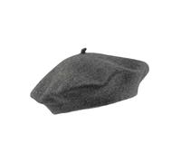 LOEVENICH Klassische Baskenmütze | 100% Wolle | OneSize | Damen | Modischer Klassiker für jeden Anlass Charcoal