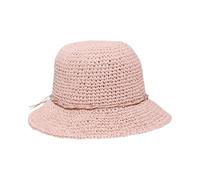 LOEVENICH modischer Damen Glockenhut mit farblich abgestimmten Hutband aus Papier in One Size Soft Nude