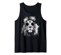 Löwe trägt Schatten Splash Art Grunge Tank Top
