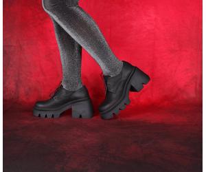 Lofina Schnürschuhe schwarz 6183 Anastasia gasoline-nero Gr.39 - LOF 86