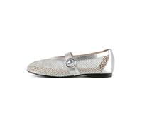 loft37 Leder-Ballerinas in Silber - Größe 37 | Damen Ballerinas