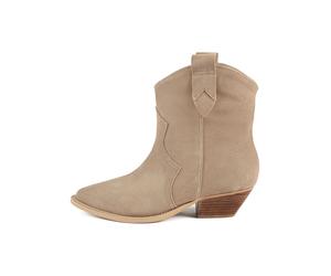 loft37 Leder-Boots in Beige - Größe 41 | Damen Stiefel