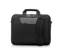 Everki Advance - Laptoptasche für Notebooks bis 16 Zoll (40, 6 cm) mit Zubehör-Fach, Kontrastreichem Innenfutter und Trolley-Lasche, Schwarz