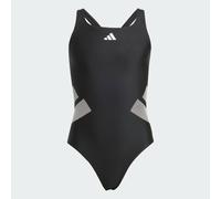 adidas Mädchen Logo C-Back Swimsuit Kids, Black/White, 5-6 Years