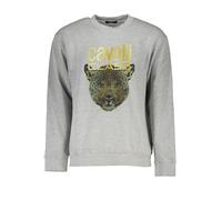 Cavalli Class Logo Fleece Rundhals Sweatshirt Langarm - Größe: L