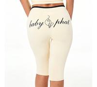 Logo Jersey Caprihose mit schwarzem Bindebund und Signature Katzen-Muster Detail