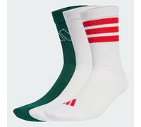 Funktionssocken ADIDAS PERFORMANCE "LOGO PACK 3PP", Herren, Gr. M (40/42), weiß (weiß, weiß, powder plum), Obermaterial: 52% Baumwolle, 45% Polyester, 2% Elasthan, 1% sonstige Fasern, Socken, für Spor