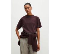 T-Shirt MARC O'POLO "aus regenerativer Bio-Baumwolle", Damen, Gr. L, braun (schwarz cherry), Obermaterial: 100% Baumwolle, bedruckt, Basic, relaxed fit, Rundhals, Shirts T-Shirt (88108643-L) schwarz c