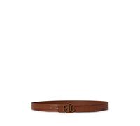 Logo-Wendegürtel mit Krokodilprägung M Brown