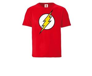 LOGOSH!RT LOGOSHIRT - DC Comics - Flash - Blitz-Logo - Bio T-Shirt Print - Junge & Mädchen 116 ROT