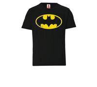 LOGOSH!RT LOGOSHIRT - DC - Superhero - Batman Logo - Bio T-Shirt Print - Kinder Schwarz 164