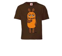 Logoshirt®️ TV I Die Sendung mit der Maus I Maus I Bio T-Shirt Print I Kinder I Mädchen & Jungen I kurzärmlig I braun I Lizenziertes Originaldesign I Größe 92-98