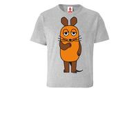 LOGOSH!RT LOGOSHIRT - Die Sendung mit der Maus - Die Maus - Kinder - Bio T-Shirt Grau-meliert 104