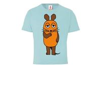 T-Shirt LOGOSHIRT "Sendung mit der Maus - Maus" Gr. 116, blau (hellblau) Mädchen Shirts (24038160-116) hellblau