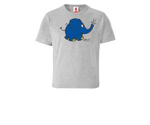 LOGOSH!RT LOGOSHIRT - Die Sendung mit der Maus - Elefant - Törö - Bio T-Shirt Print Grau-meliert 164