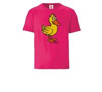 LOGOSH!RT LOGOSHIRT - Die Sendung mit der Maus - Ente - Bio T-Shirt Print - Kinder - Jungen & Mädchen Hellrosa 92/98
