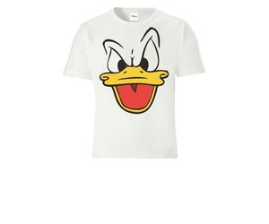 LOGOSH!RT LOGOSHIRT - Disney - Donald Duck - Gesicht - Kinder Bio - Organic T-Shirt Print Altweiss 116