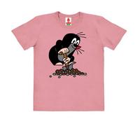 LOGOSH!RT LOGOSHIRT - Krtek - Der kleine Maulwurf - Hügel - Bio T-Shirt Print - Kinder - Jungen & Mädchen Rosa 116