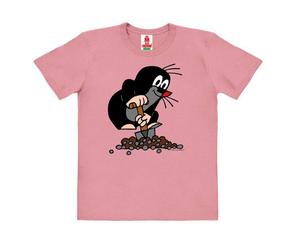 LOGOSH!RT LOGOSHIRT - Krtek - Der kleine Maulwurf - Hügel - Bio T-Shirt Print - Kinder - Jungen & Mädchen Rosa 116