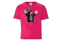 LOGOSH!RT LOGOSHIRT - Krtek - Der kleine Maulwurf - Juhu - Bio T-Shirt Print - Kinder - Jungen & Mädchen Pink 164