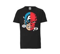 LOGOSH!RT LOGOSHIRT - Marvel - Captain America - Red Skull - Bio T-Shirt Schwarz S