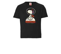 LOGOSH!RT LOGOSHIRT - Peanuts - Snoopy - Moonwalker - Bio T-Shirt - Comic Print - Kinder Schwarz 176
