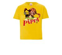 LOGOSH!RT LOGOSHIRT - Pippi Langstrumpf & Herr Nilsson - Bio T-Shirt - Kinder Gelb 152