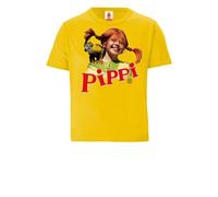 LOGOSH!RT LOGOSHIRT - Pippi Langstrumpf & Herr Nilsson - Bio T-Shirt - Kinder Gelb 164