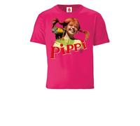 LOGOSH!RT LOGOSHIRT - Pippi Langstrumpf & Herr Nilsson - Bio T-Shirt - Kinder Pink 164